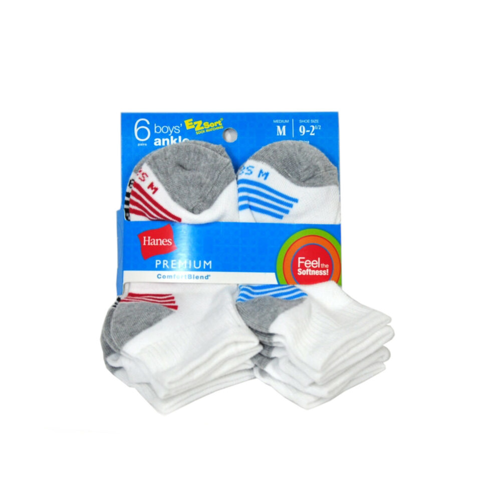 Hanes Boys' Ankle Socks