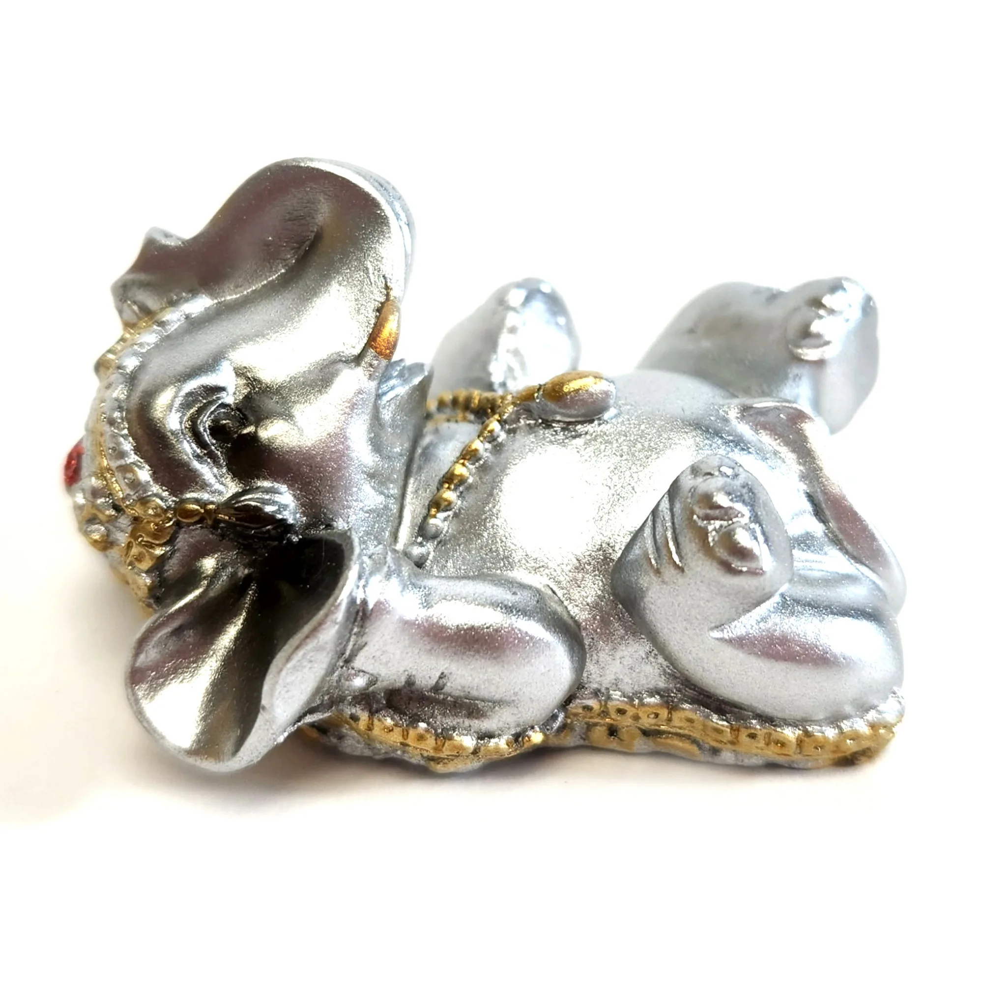 Silver Resin Elephant Figures, 6pk - Image 4