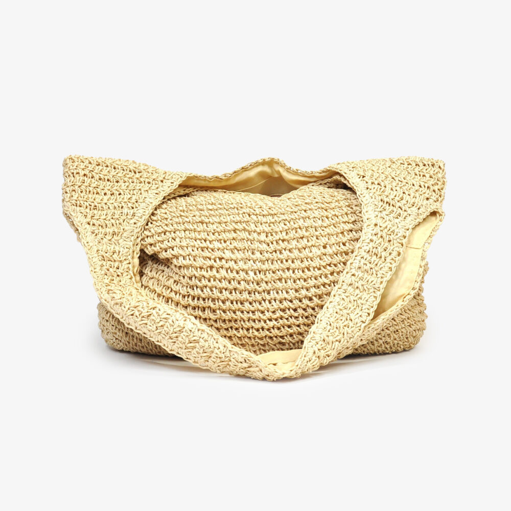 Straw tote handbag