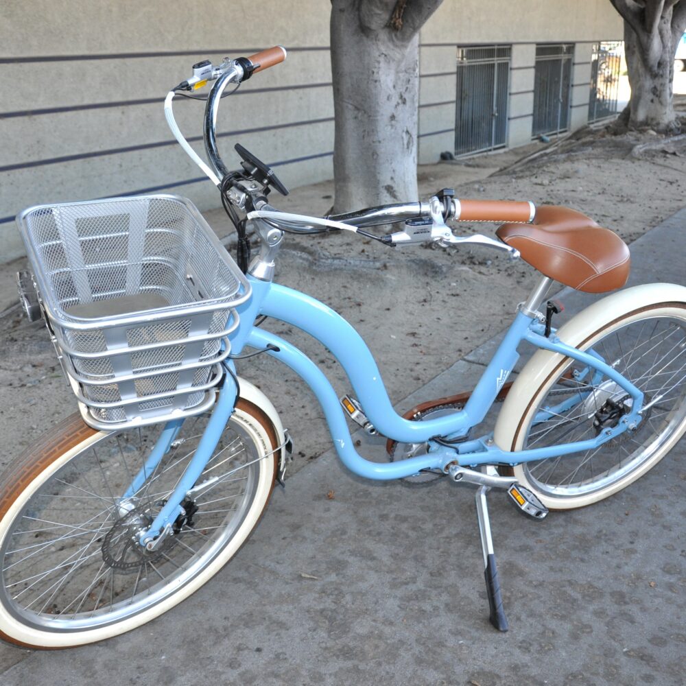 Blue Electric Bicycle