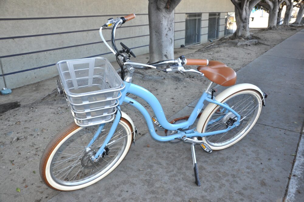 Blue Electric Bicycle