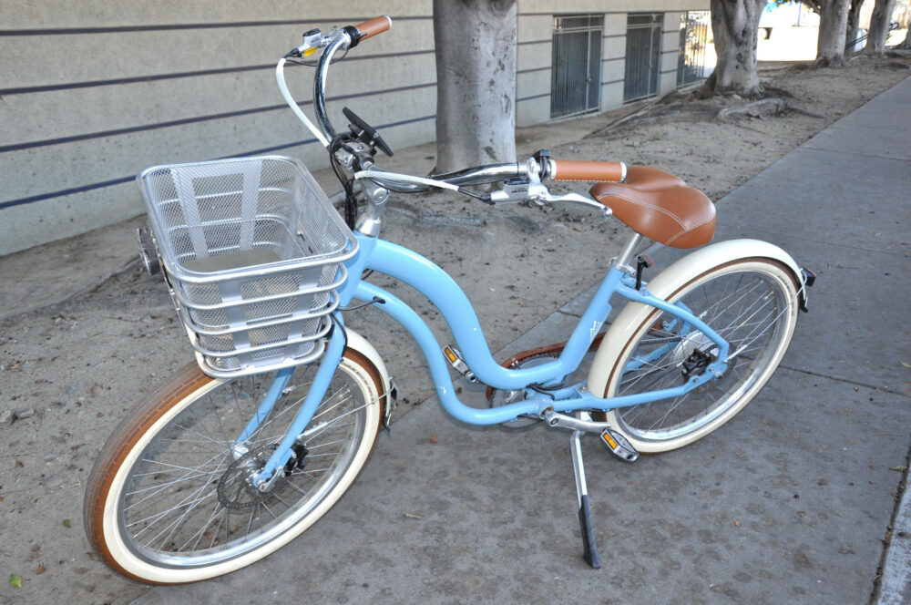 Blue Electric Bicycle