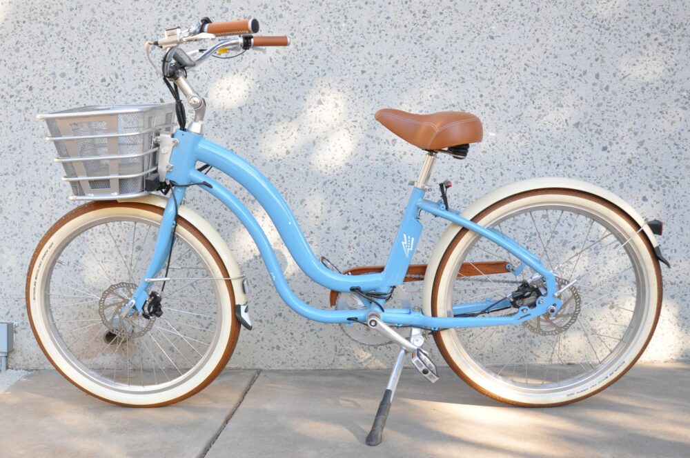 Blue Electric Bicycle