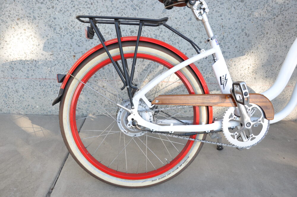 White Electric Bicycle