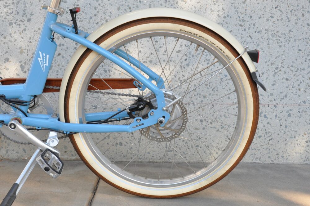 Blue Electric Bicycle