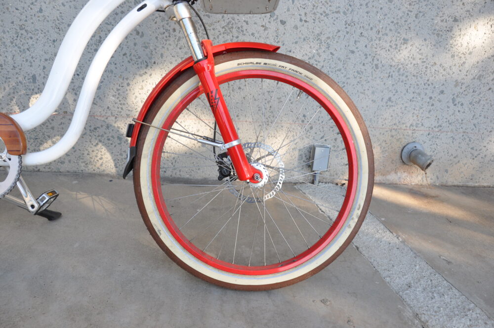 White Electric Bicycle