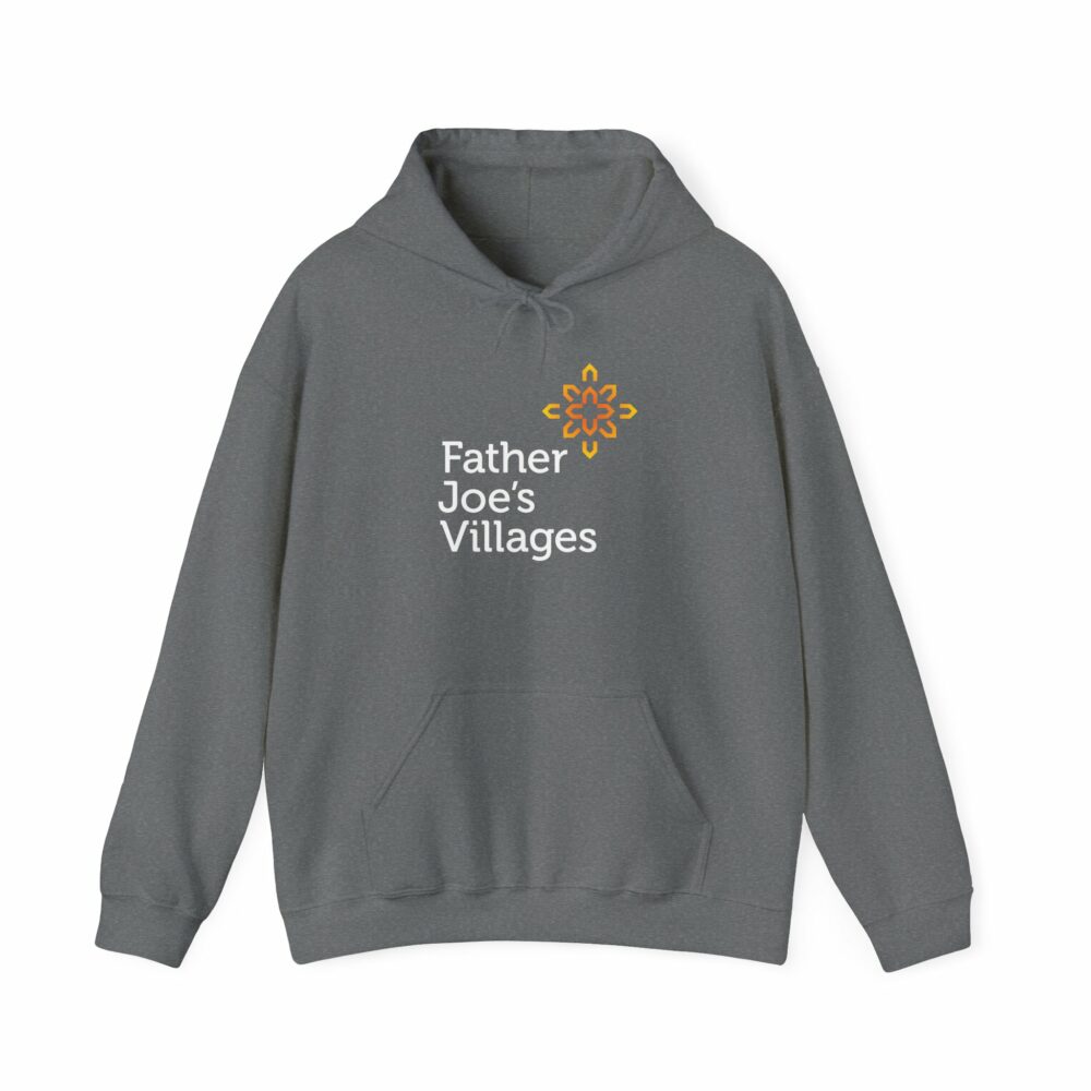 Father Joe's Village logo hoodie, gray