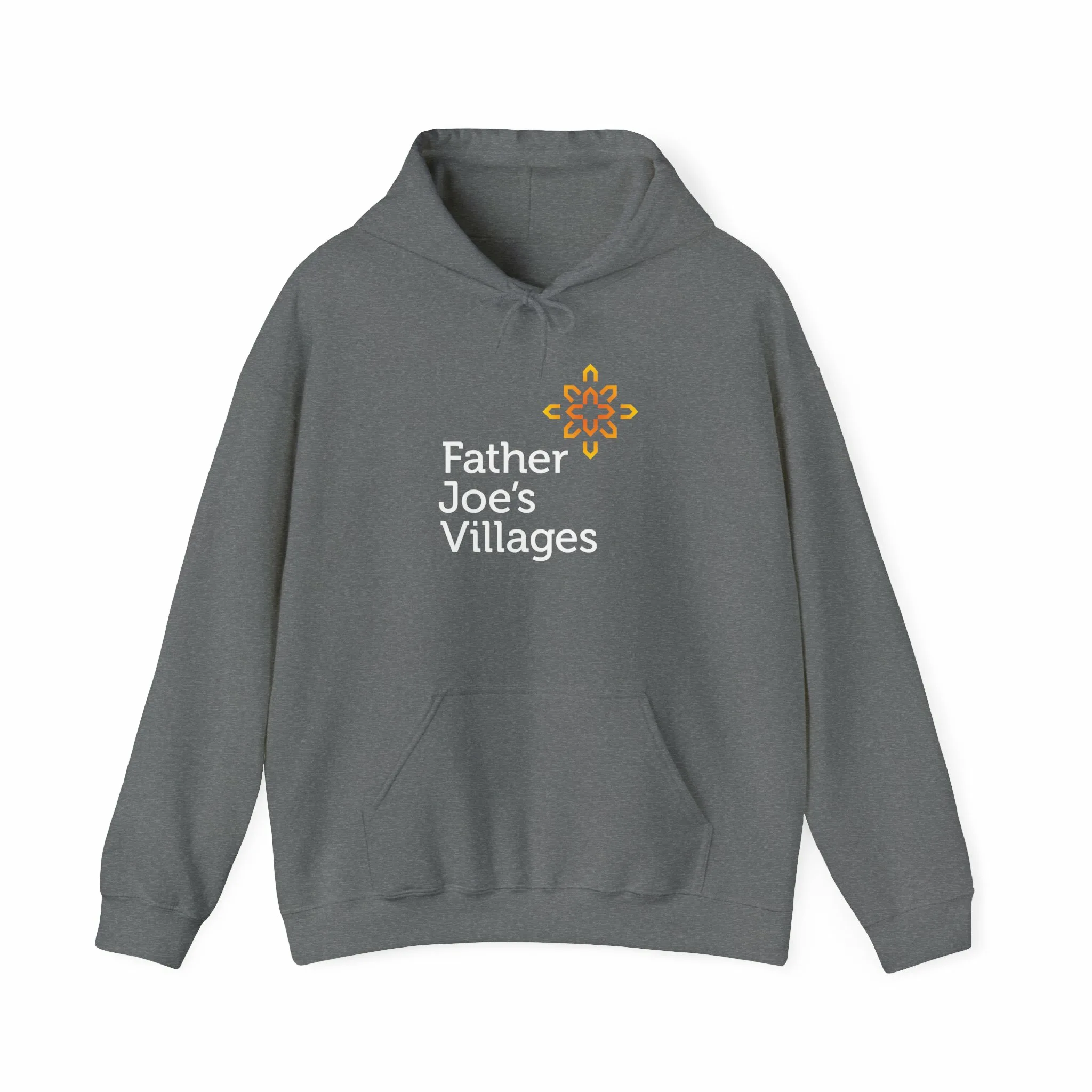 Father Joe's Village logo hoodie, gray