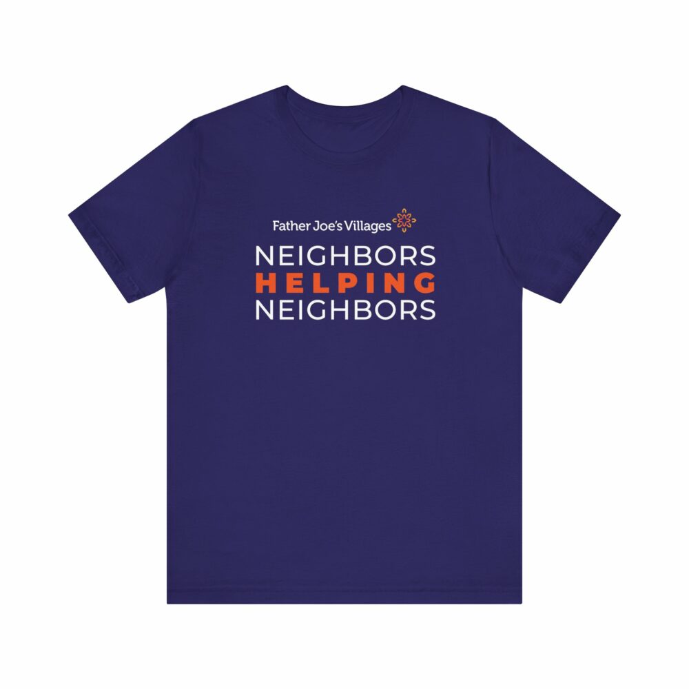 Neighbors Helping Neighbors logo t-shirt, navy blue