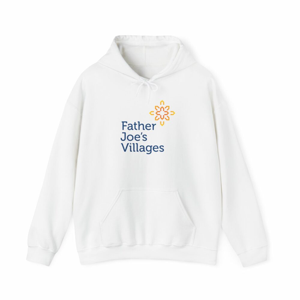 Father Joe's Village logo hoodie, white