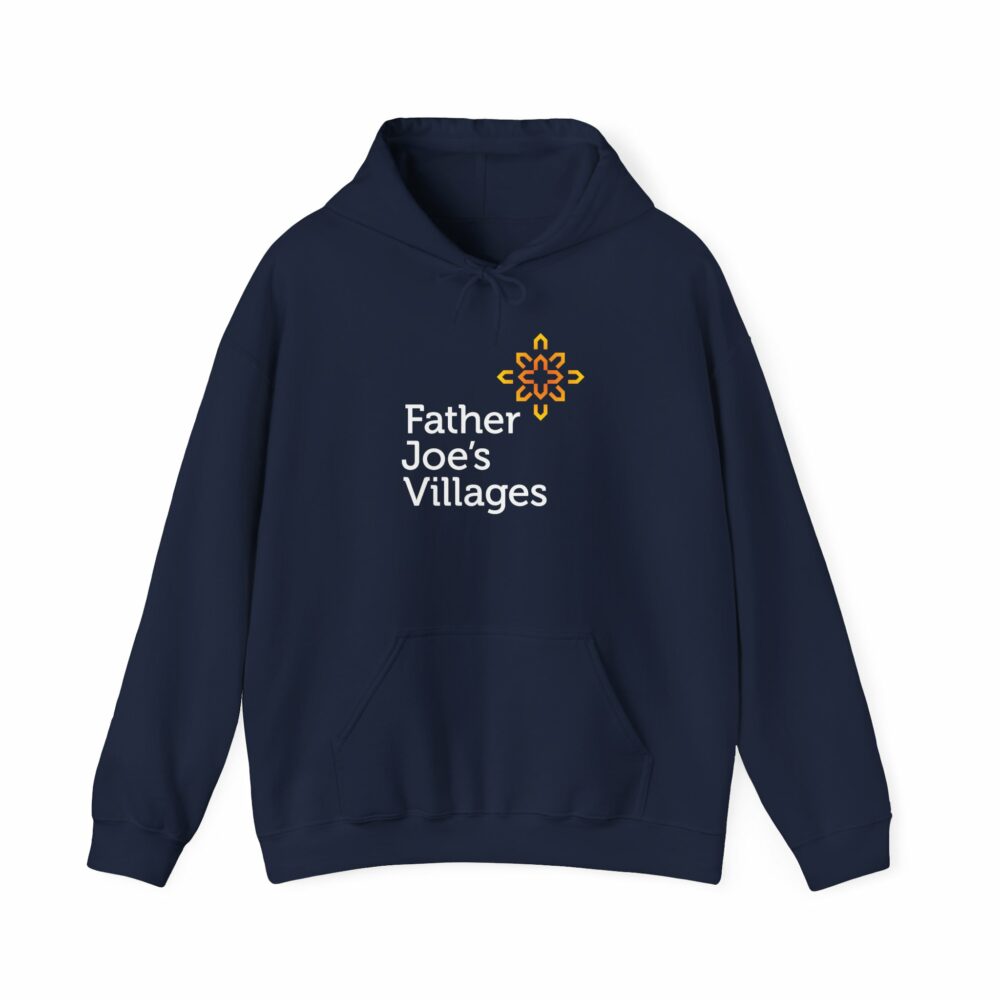 Father Joe's Village logo hoodie, navy blue