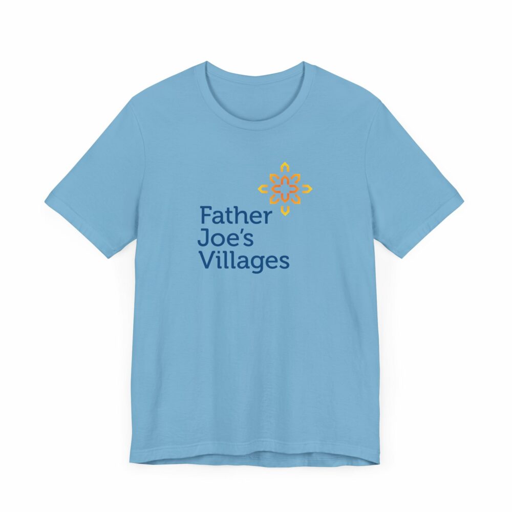 Father Joe's Villages logo t-shirt, light blue