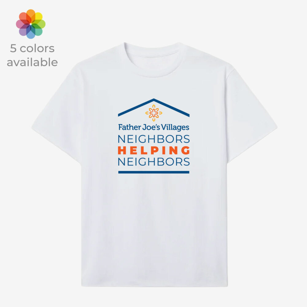 Neighbors Helping Neighbors Logo T-shirt, 5 color options