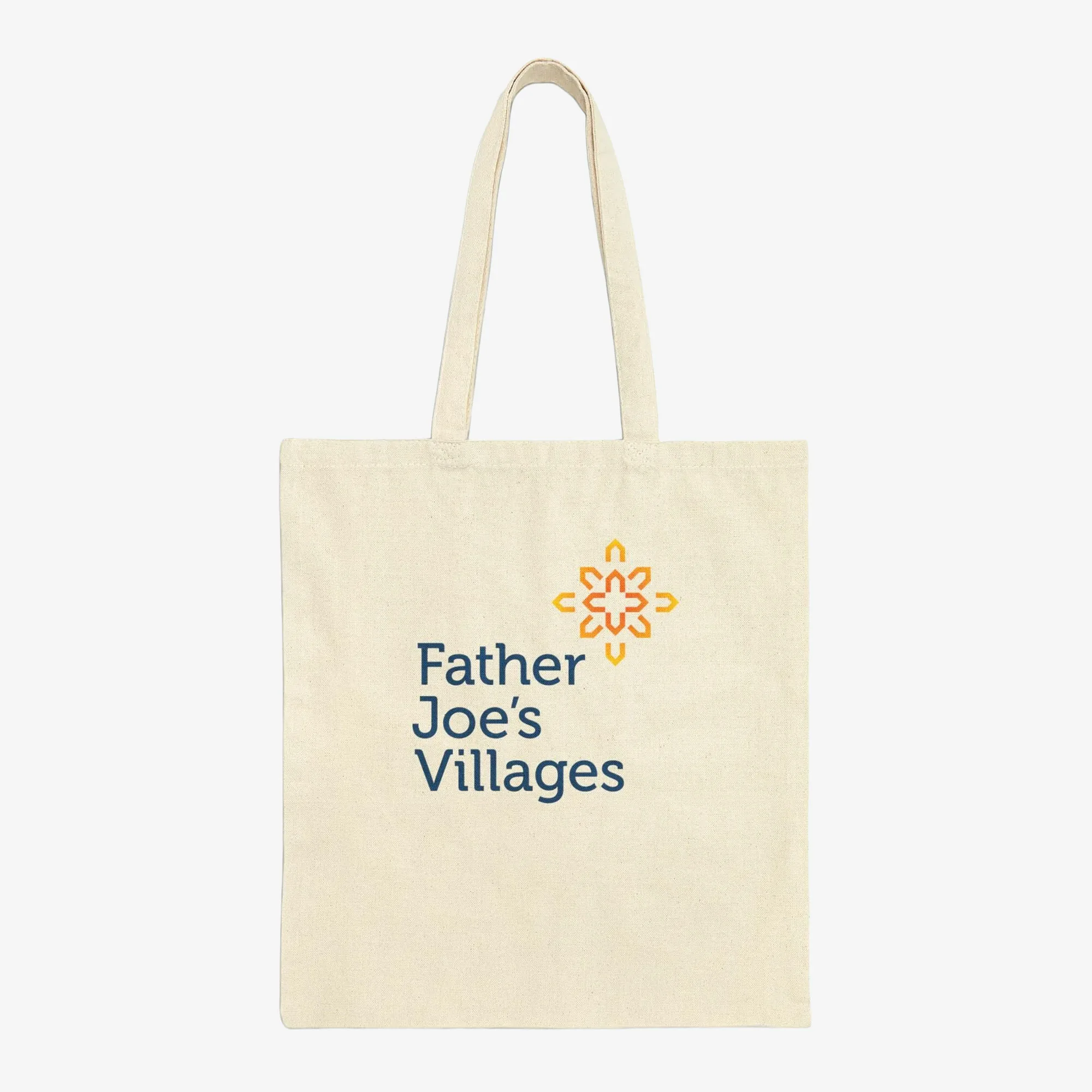 Father Joe's Villages and Neighbors Helping Neighbors logo canvas tote bag