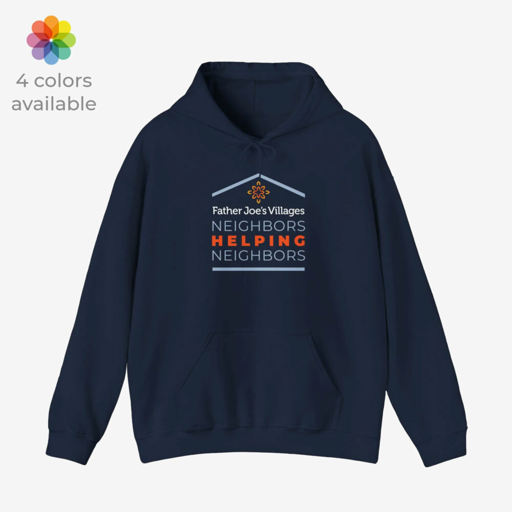 FJV-branded "Neighbors Helping Neighbors" fleece hoodie