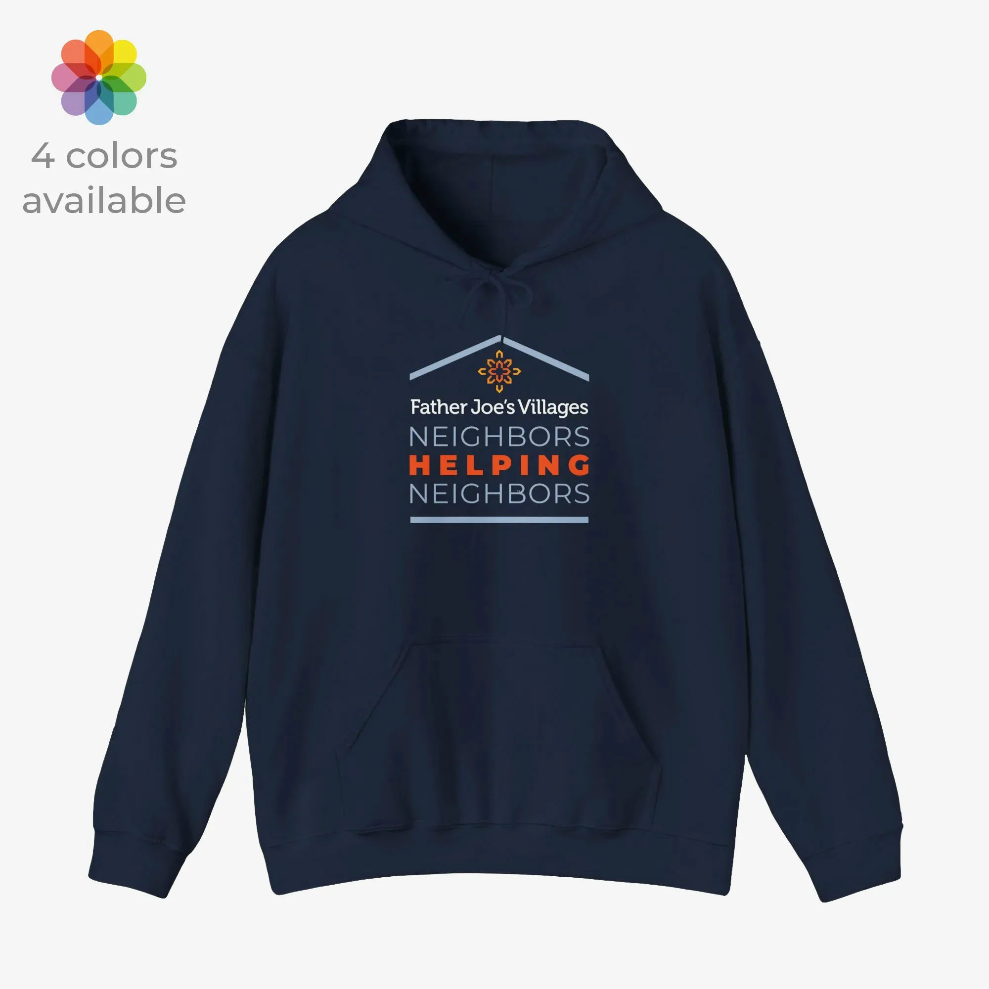 FJV-branded "Neighbors Helping Neighbors" fleece hoodie