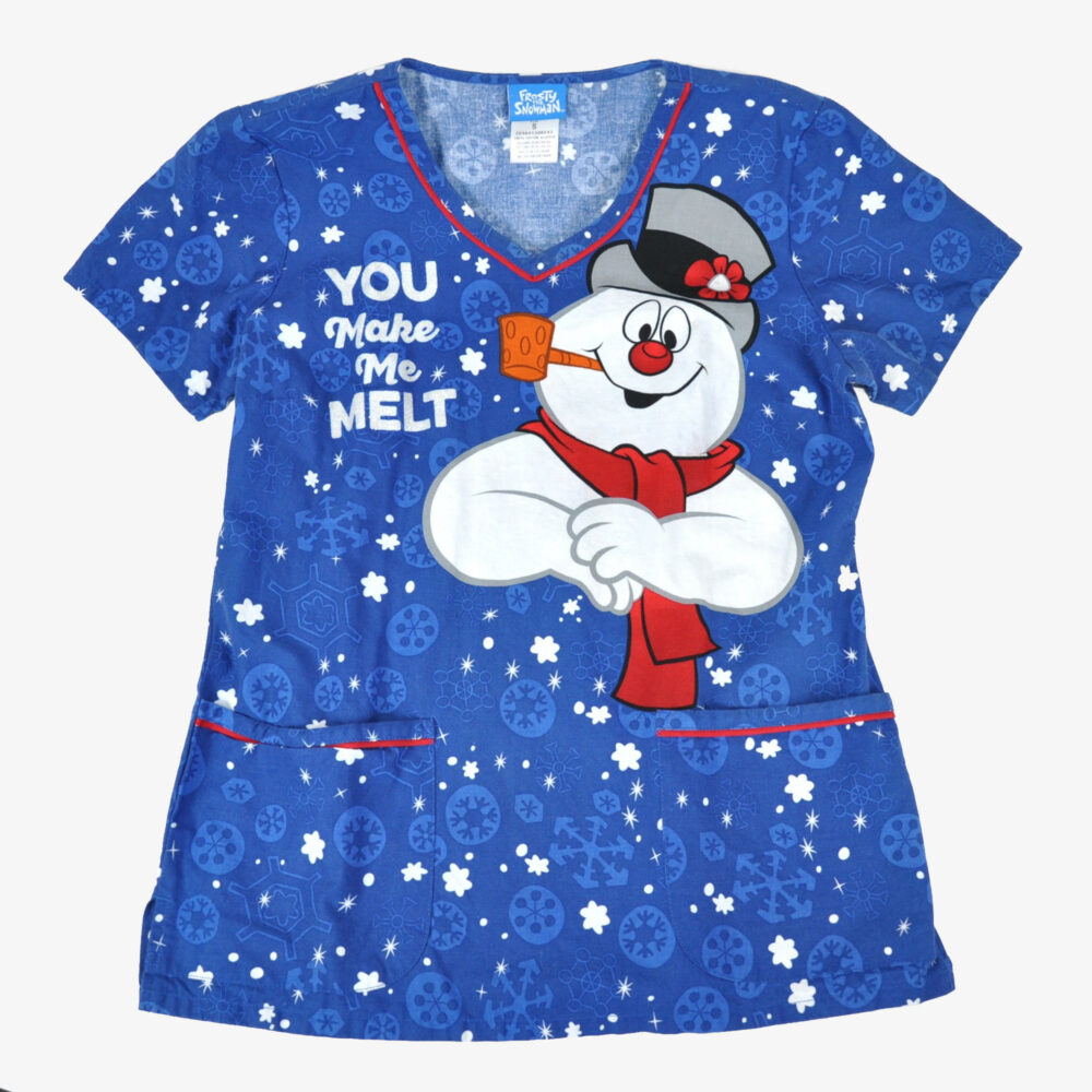 Frosty the Snowman Scrub Top