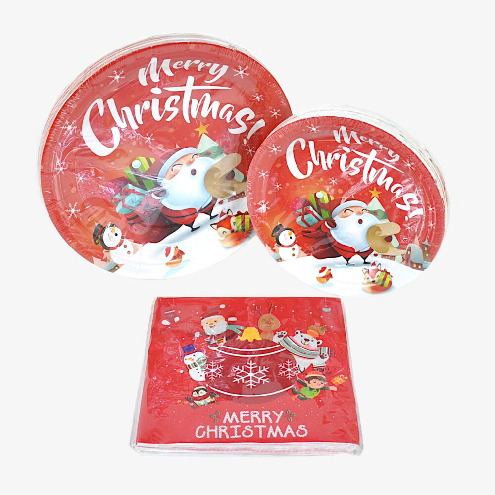 Merry Christmas Paper Dinnerware