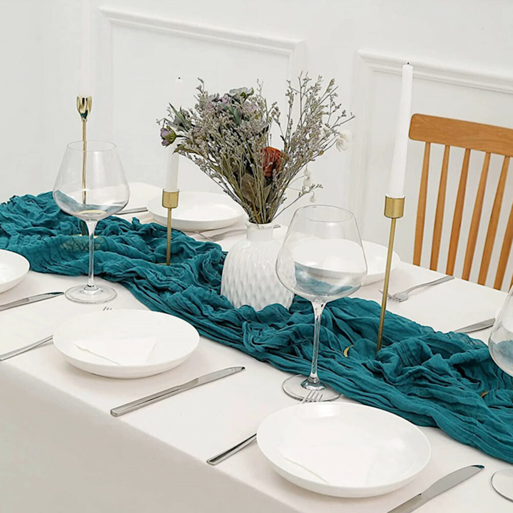 Holiday Cheesecloth Table Runner