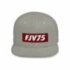 FJV75 "Prime" Flat Bill Snapback - Heather/Maroon/White