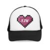 FJV75 "Pixel Heart" Mesh Cap - Black