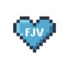 FJV75 "Pixel Heart" Stickers - Blue