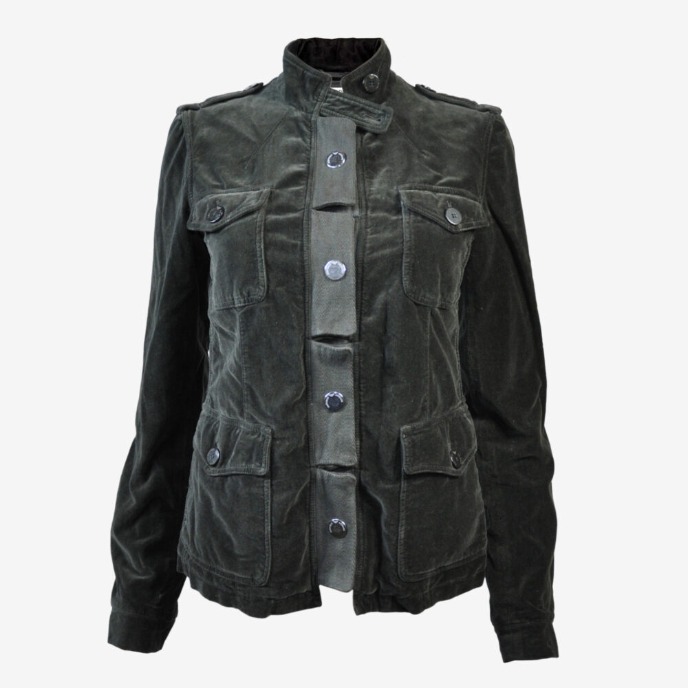 Women's Armani Emporium Velvet Military-style Jacket