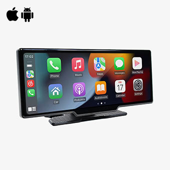 Apple CarPlay or Android Auto + forward-facing dashcam