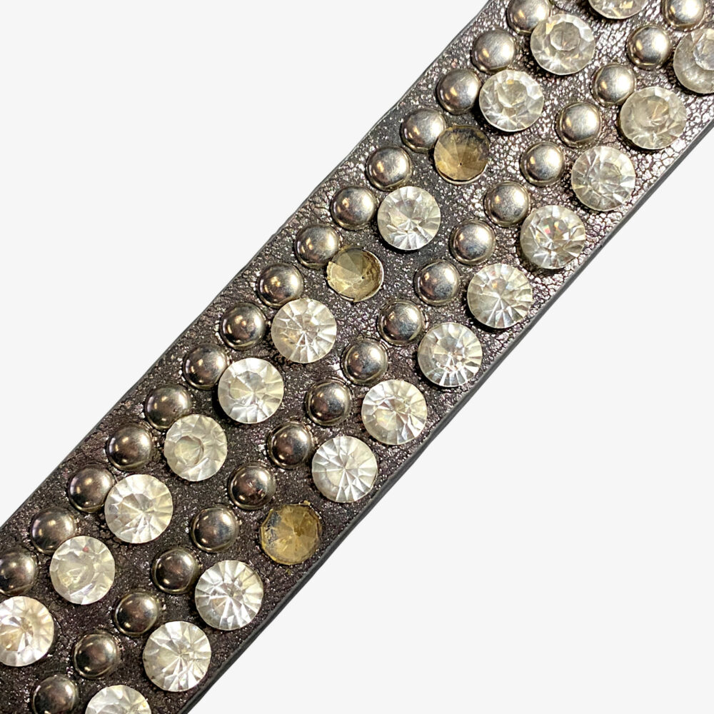 Leather Rhinestone Belt