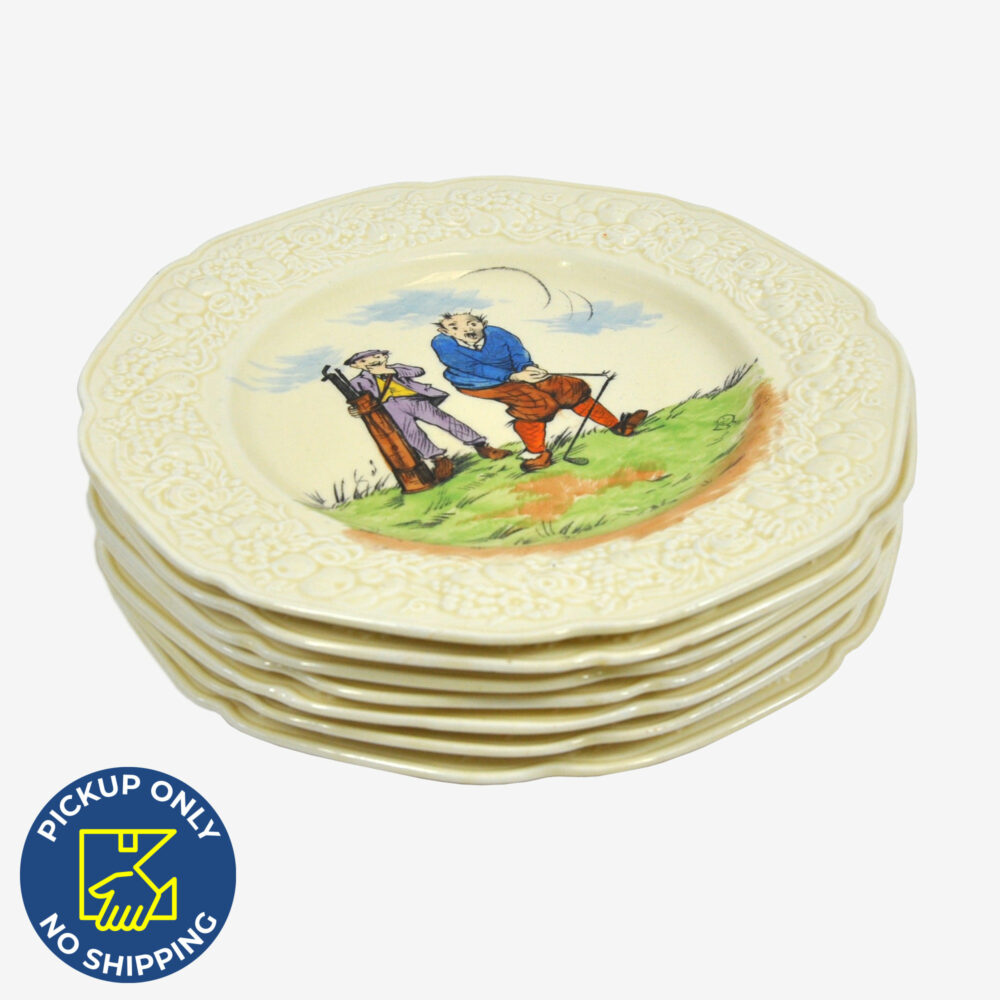 Crown Ducal - Vintage humorous golf plates