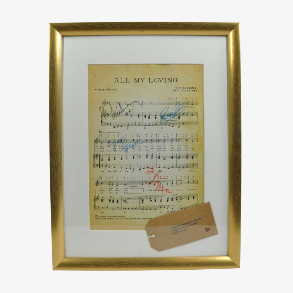 Beatles Framed Sheet Music