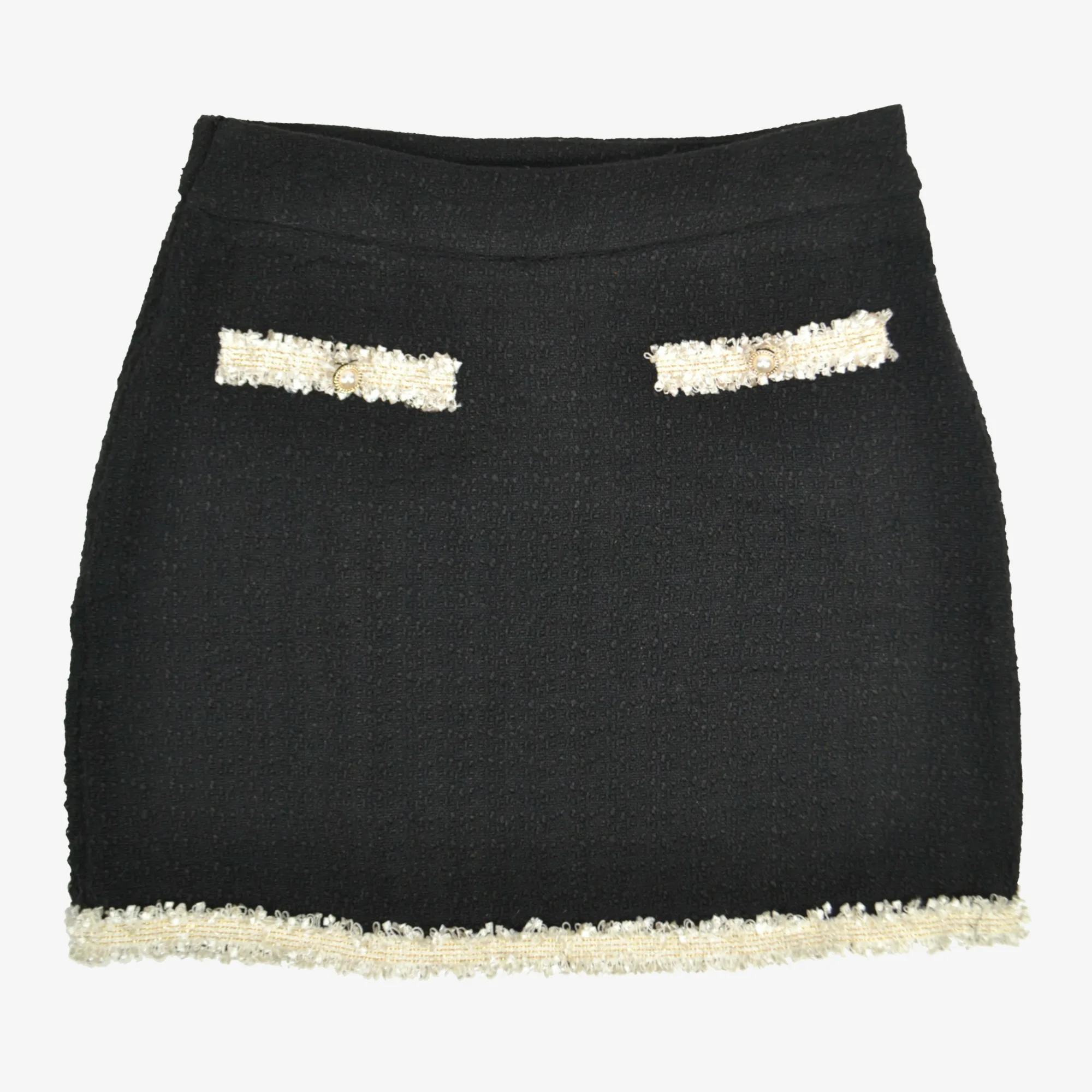 Shein Black Bouclé Miniskirt