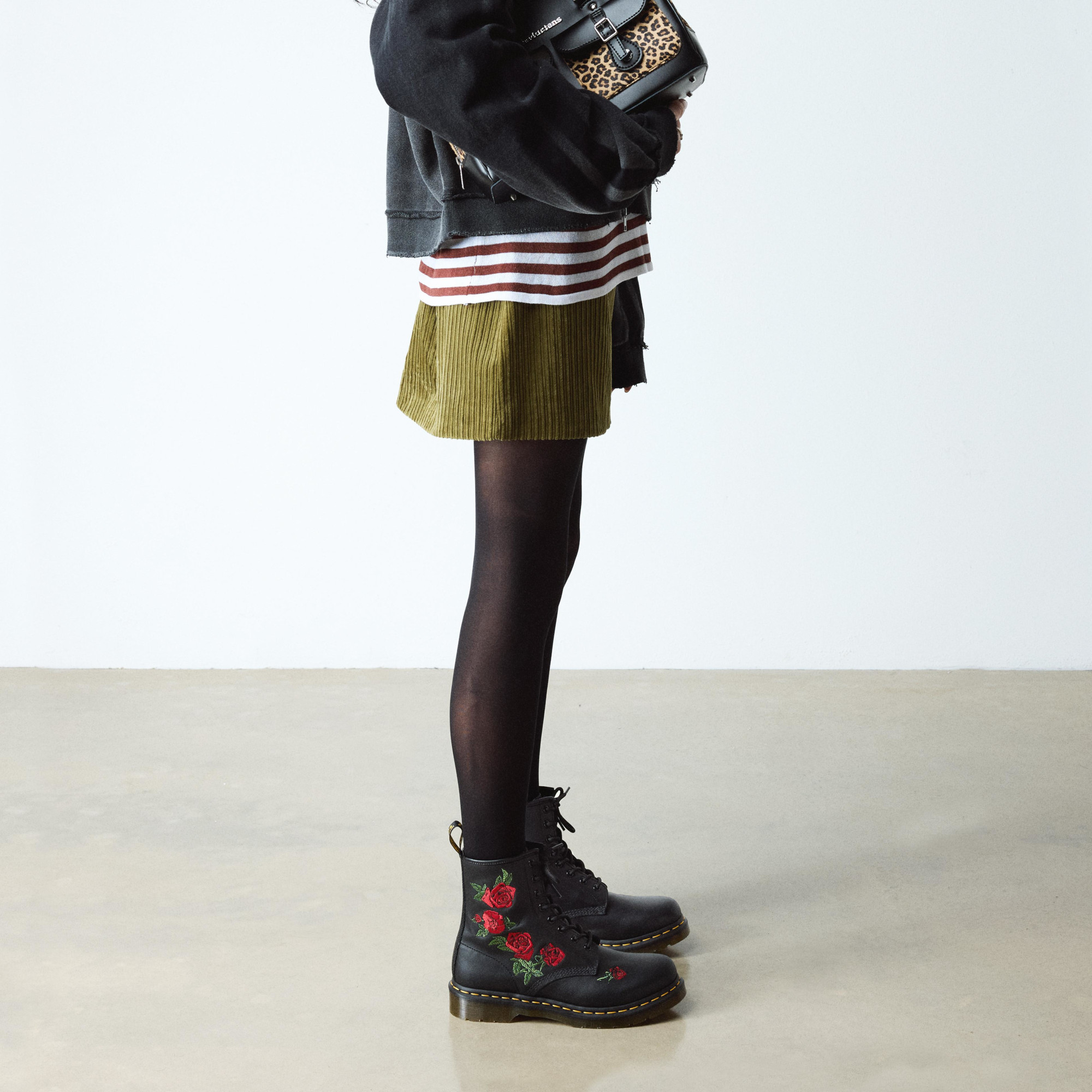 Dr. Martens Women's Floral Leather Lace-up Boots