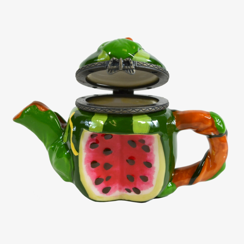 Watermelon Teapot Hinged Keepsake Box