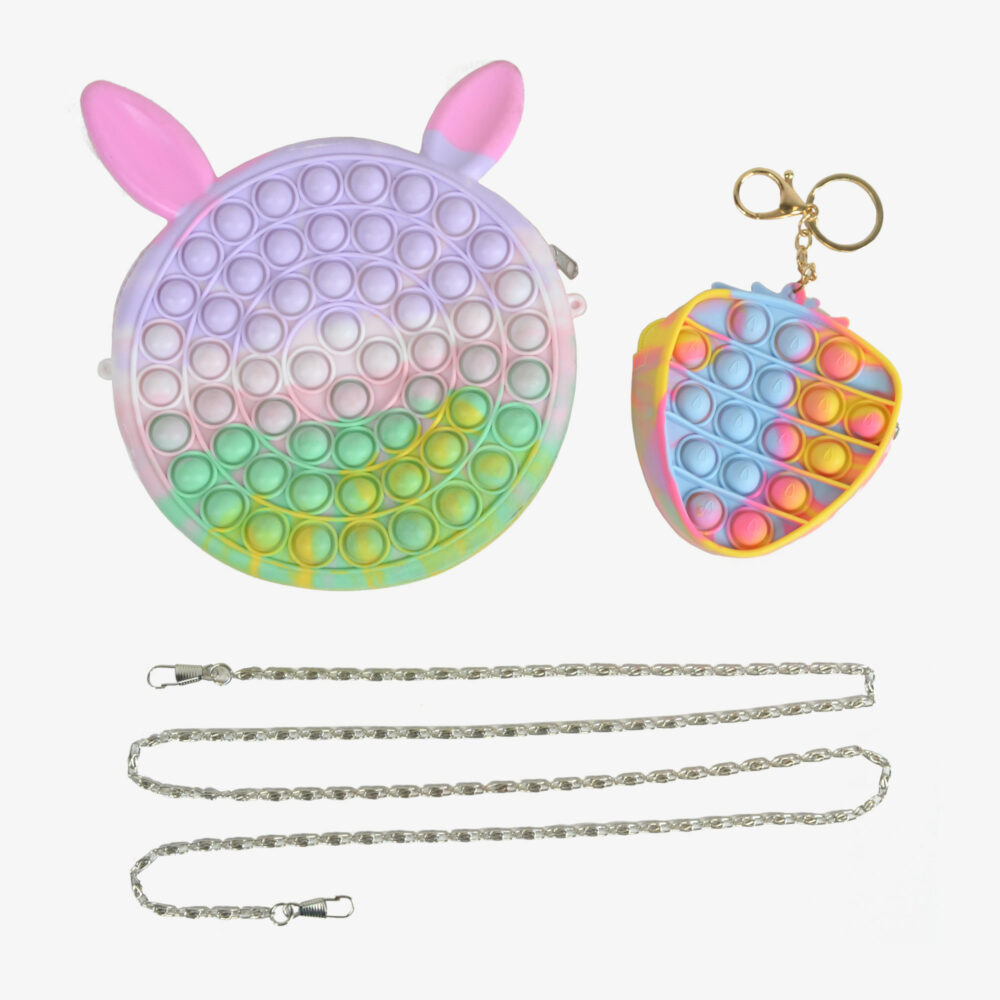 Bunny Pop Fidget Purse and Keychain