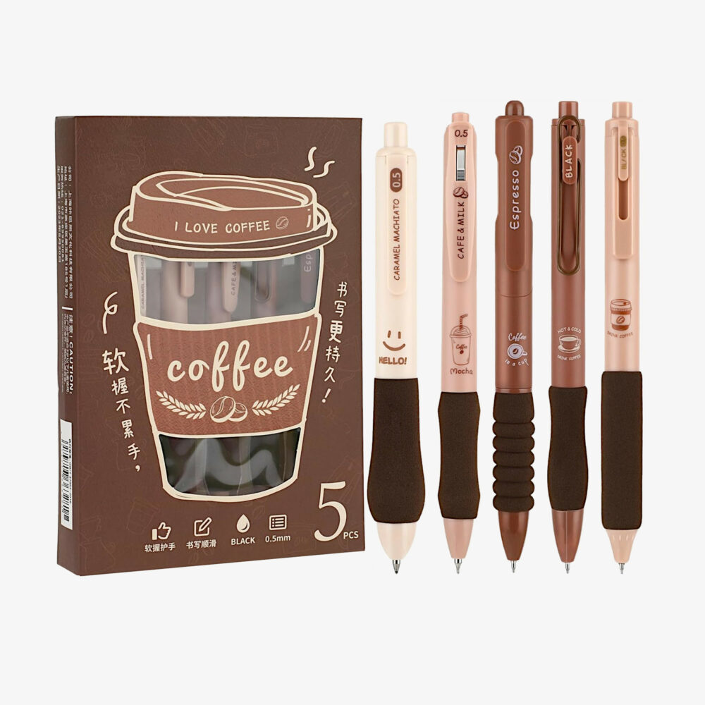 I Love Coffee Gel Pen Set