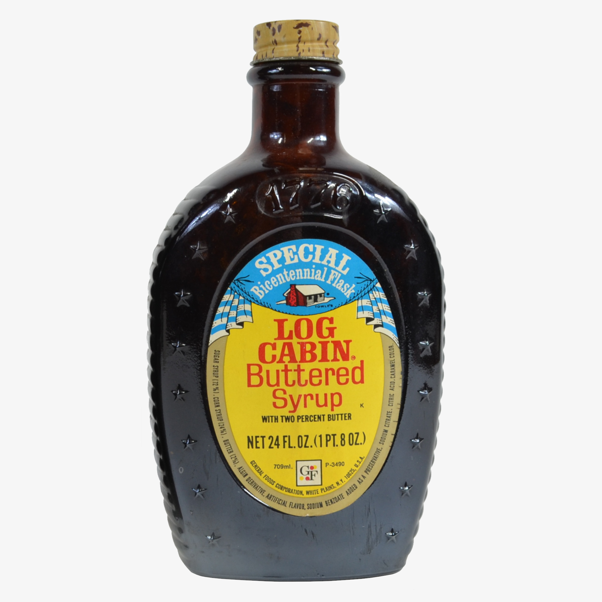 Log Cabin Syrup Bicentennial Flask
