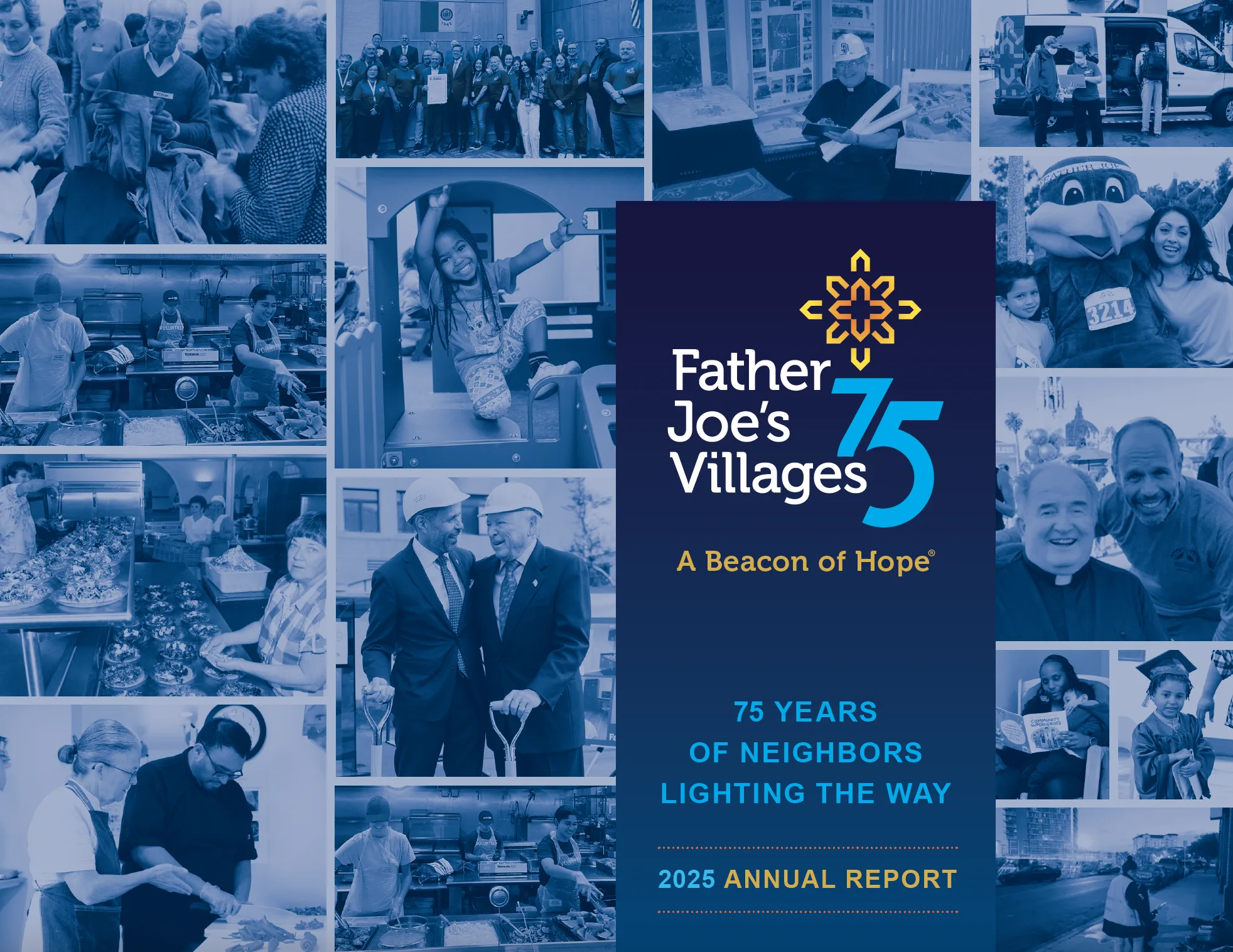 2025 Annual Report Cover Image Father Joe's Villages 2024 Blue Book