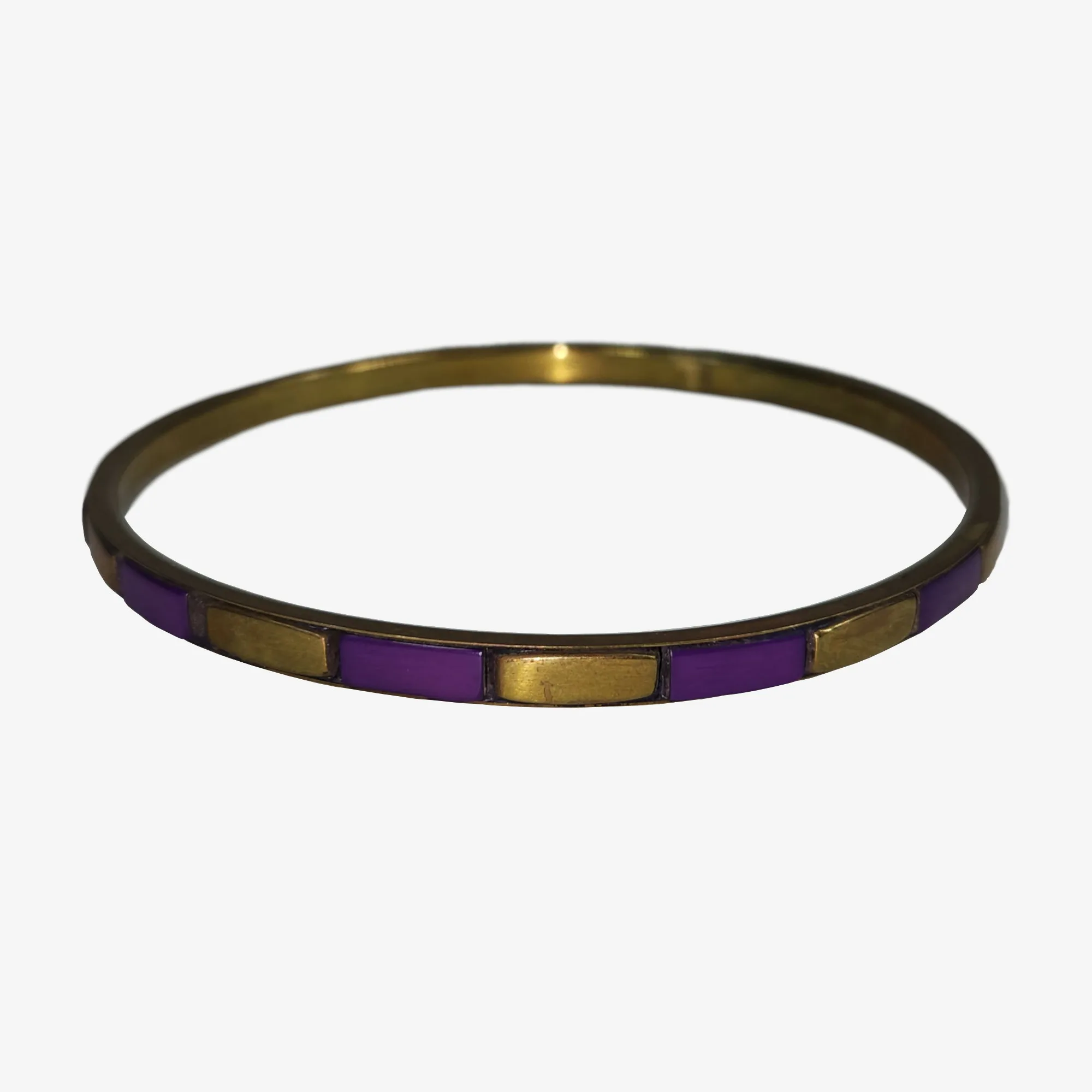 Vintage Inlaid Brass-plated Bangle