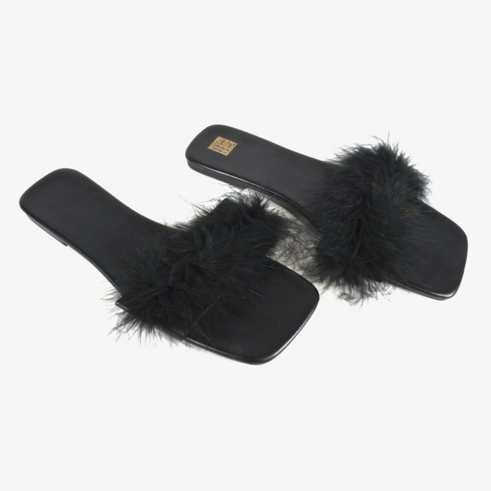Beaudrm Feather Slippers