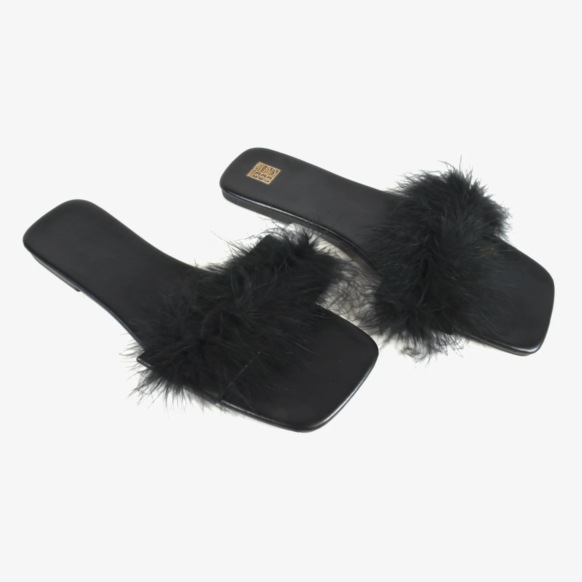 Beaudrm Feather Slippers