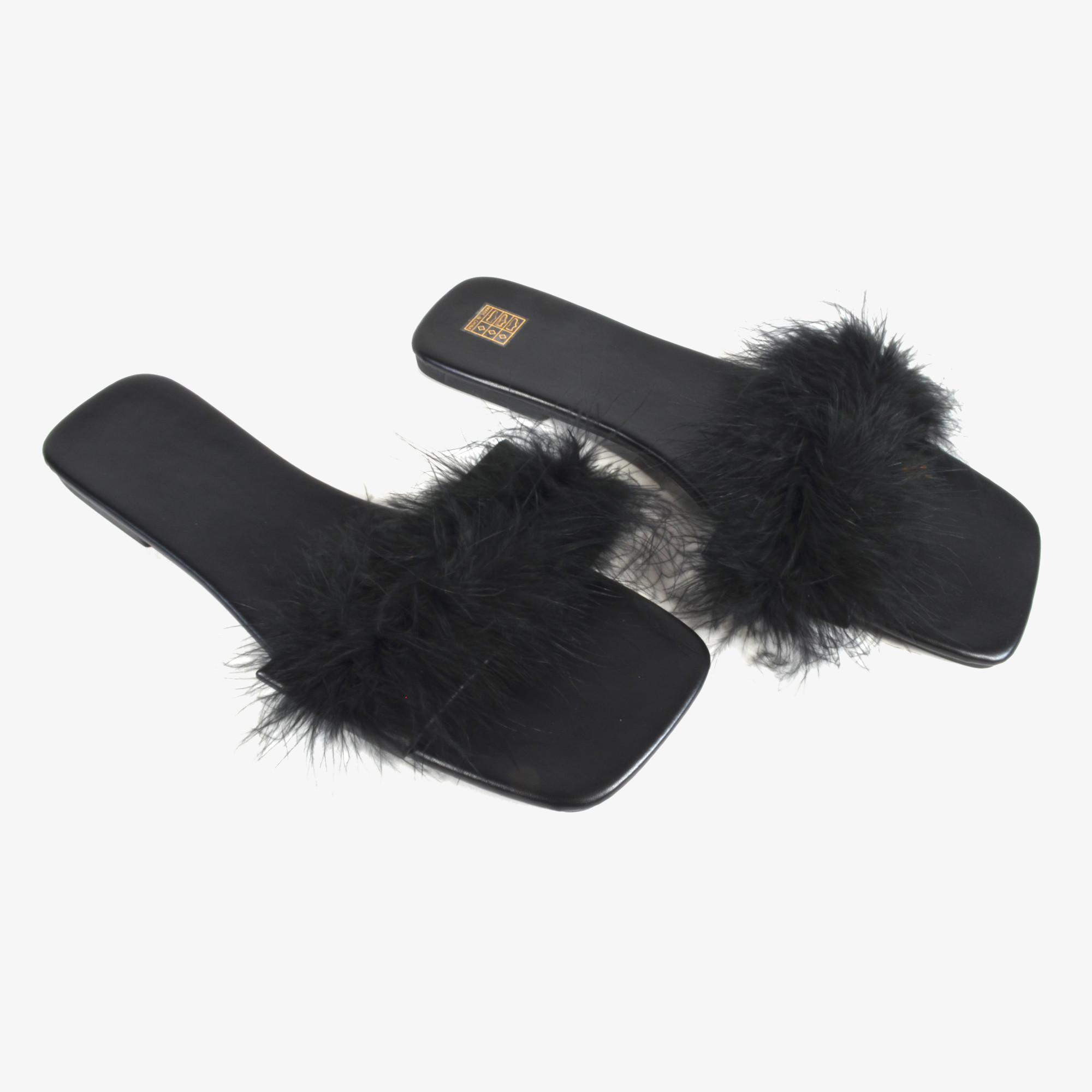 Beaudrm Feather Slippers
