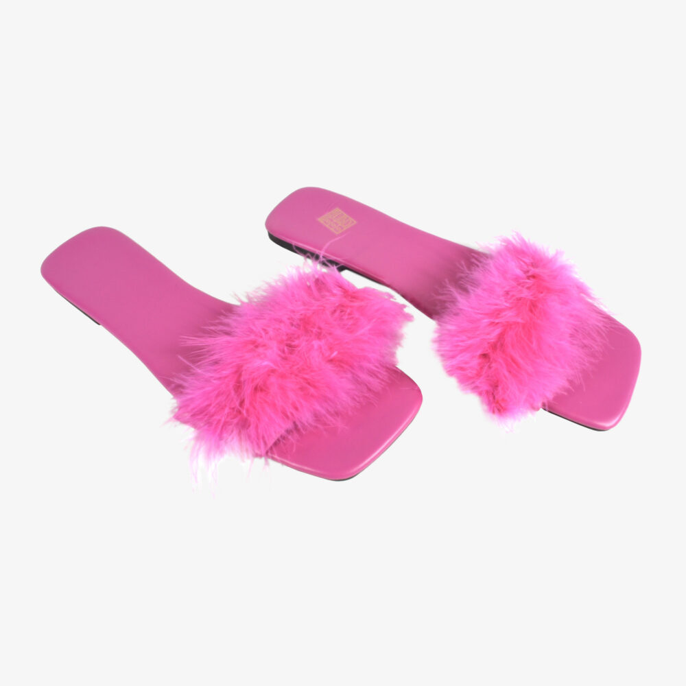 Beaudrm Feather Slippers