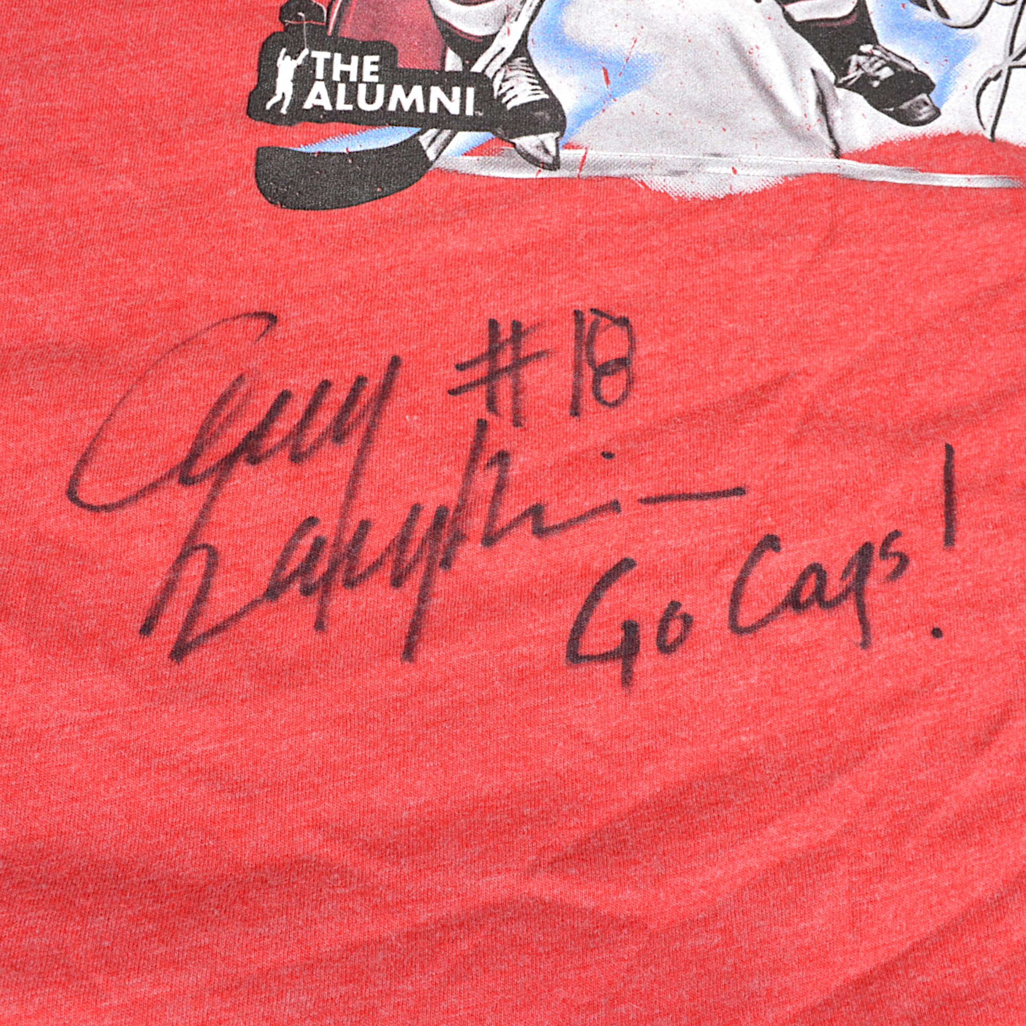 500 Level Craig Laughlin Signed Hockey T-shirt