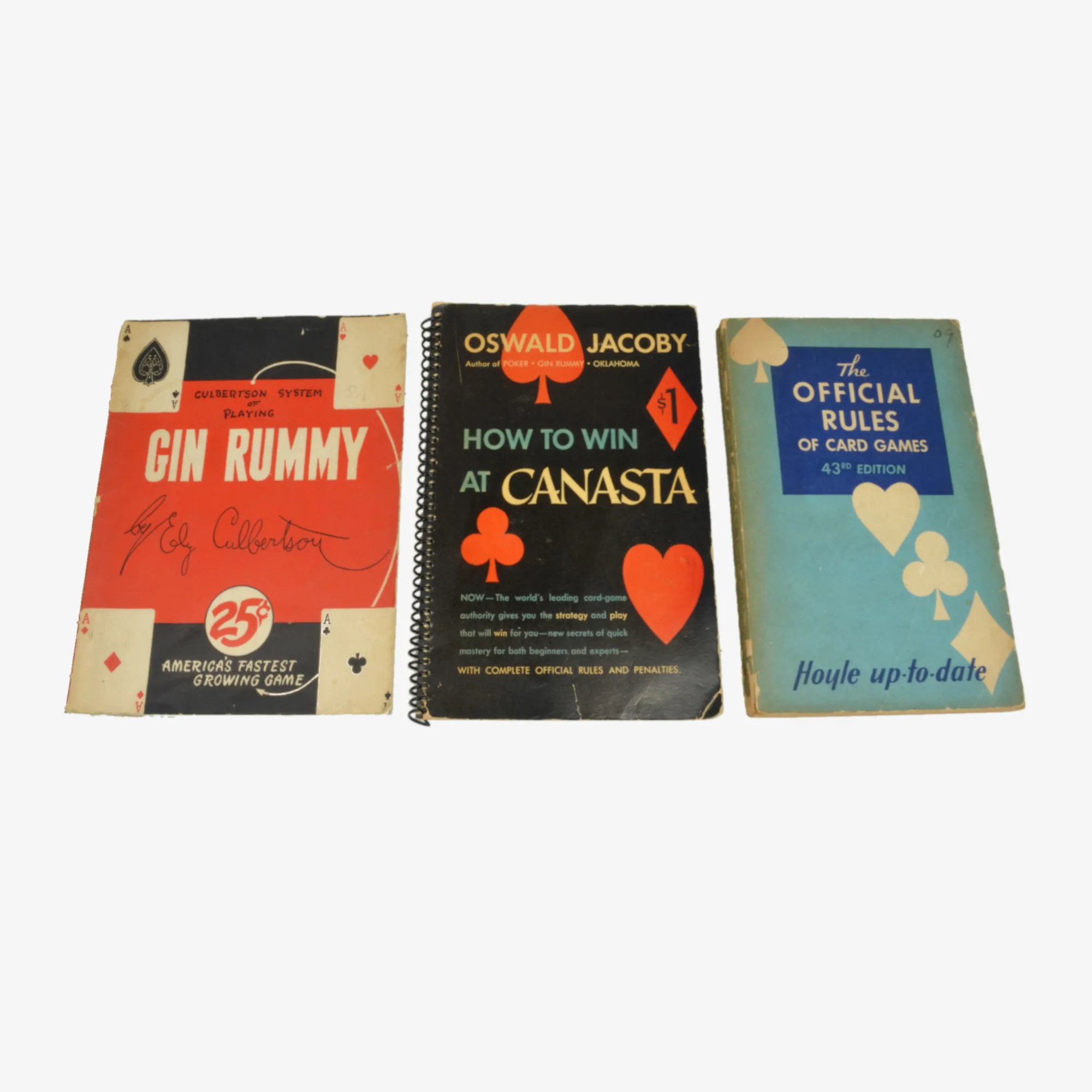 Card Games Vintage Book Bundle